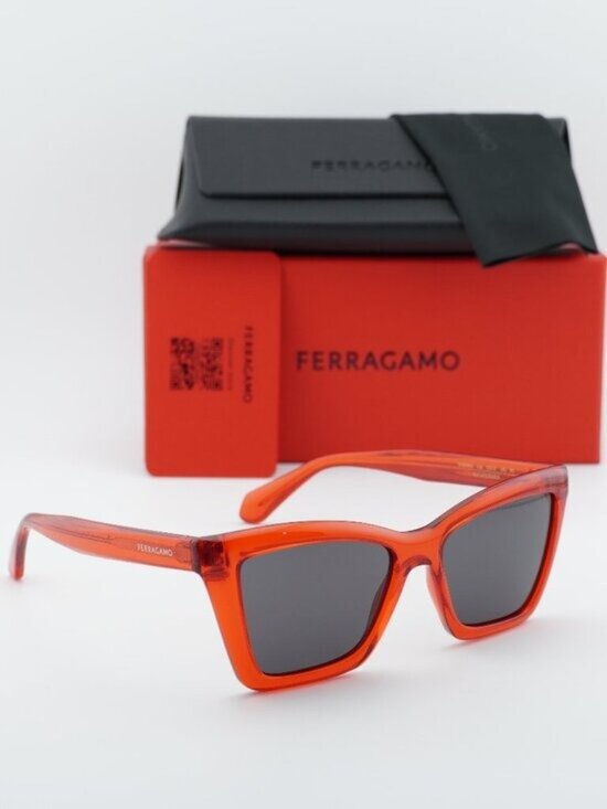 Salvatore Ferragamo SF2039SE 616 Cat Eye Sunglasses - Red / Grey main image 4